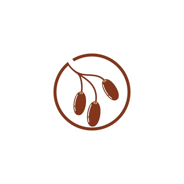 Date logo cibo elemento di design grafico modello per l'ispirazione delle feste musulmane
