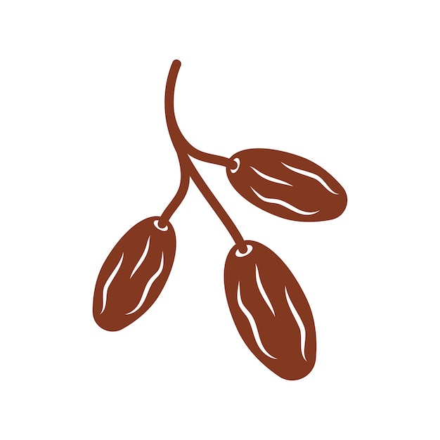 Date logo modello di elemento di design grafico cibo per l'ispirazione per le vacanze musulmane