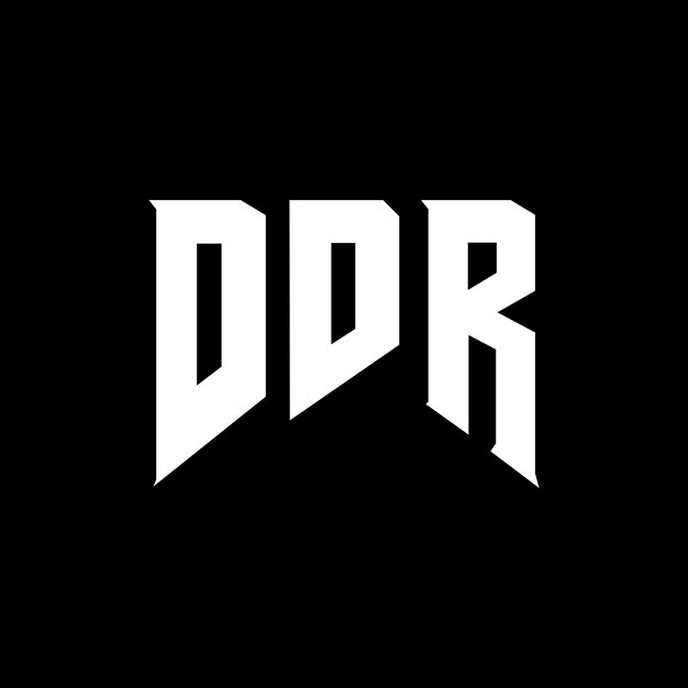 DDR letter logo design per società tecnologica DDR logo design combinazione di colori bianco e nero DDR logo DDR vettore DDR design DDR icona DDR alfabeto DDR tipografia logo design