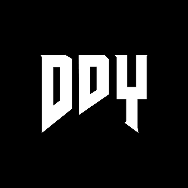 DDY letter logo design per società tecnologica DDY logo design combinazione di colori bianco e nero DDY logo DDY vettore DDY design DDY icona DDY alfabeto DDY tipografia logo design