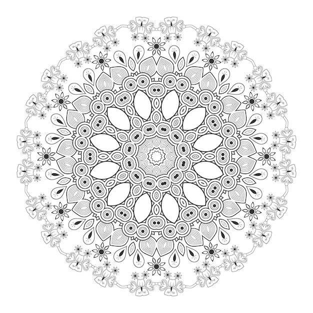 Decorativo motivo floreale ornamentale arabesco mandala design