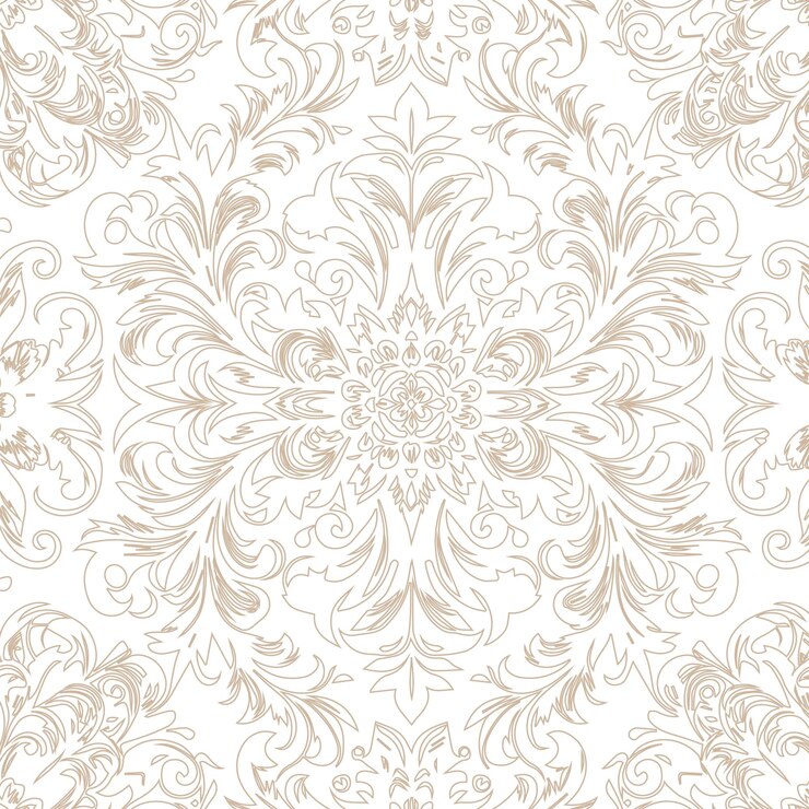 Vettore decorativo vettoriale elegante disegno senza cuciture con sfondo bianco