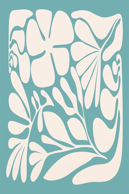 Decorazione artistica da parete astratta botani Poster stampabile con decorazione da parete floreale Boho Poster floreale per decorazione domestica