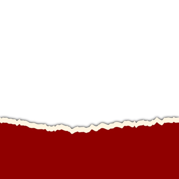 Decorazione del confine di carta rotta rossa
