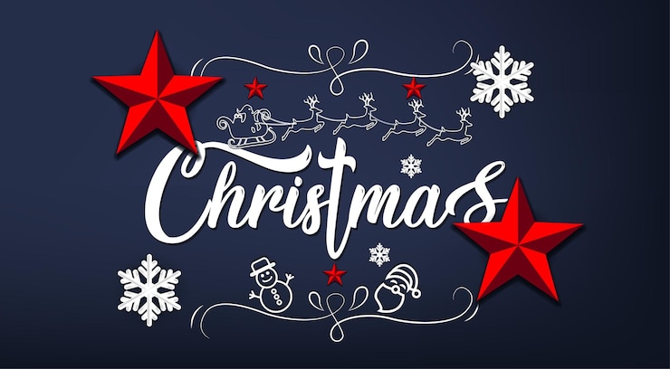 Vettore decorazione della lettera di buon natale e felice anno nuovo.