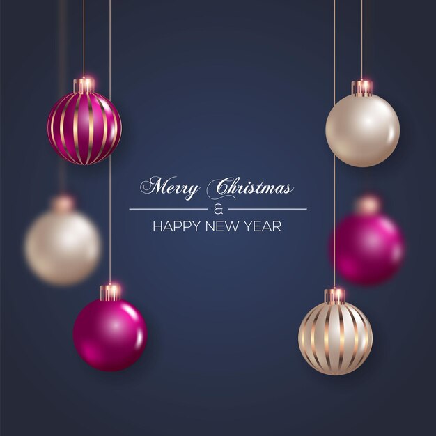 Decorazione della palla di Natale con concetto bianco rosso