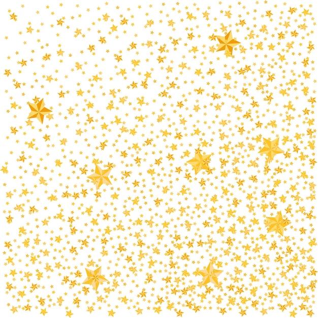 Decorazione di coriandoli stelle gialle per la celebrazione