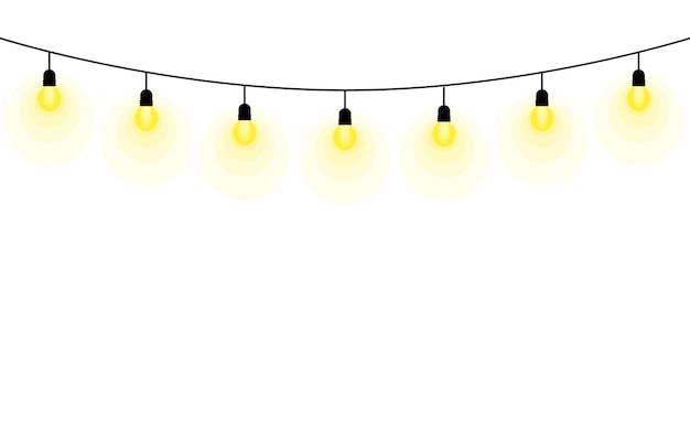 decorazione di lampadine a corda appese