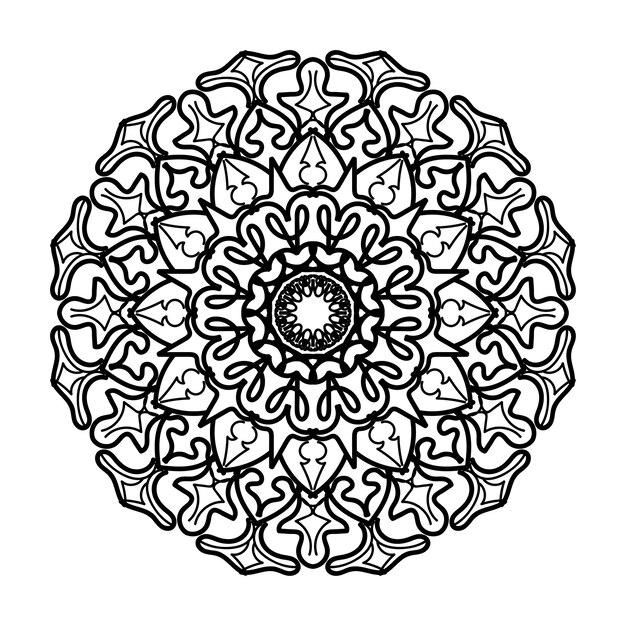 Decorazione di mandala disegnata a mano in ornamenti etnici orientali