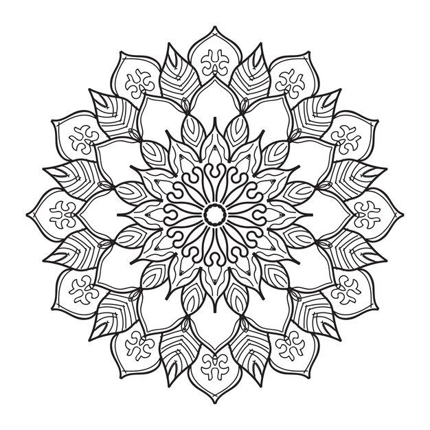 Decorazione mandala disegnata a mano in ornamento etnico orientale