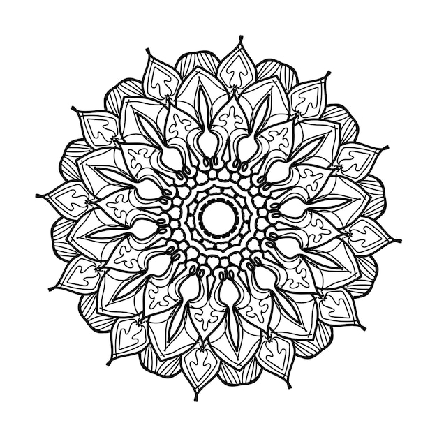 Decorazione mandala disegnata a mano in ornamento etnico orientale