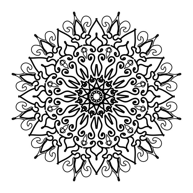 Decorazione mandala disegnata a mano in ornamento etnico orientale
