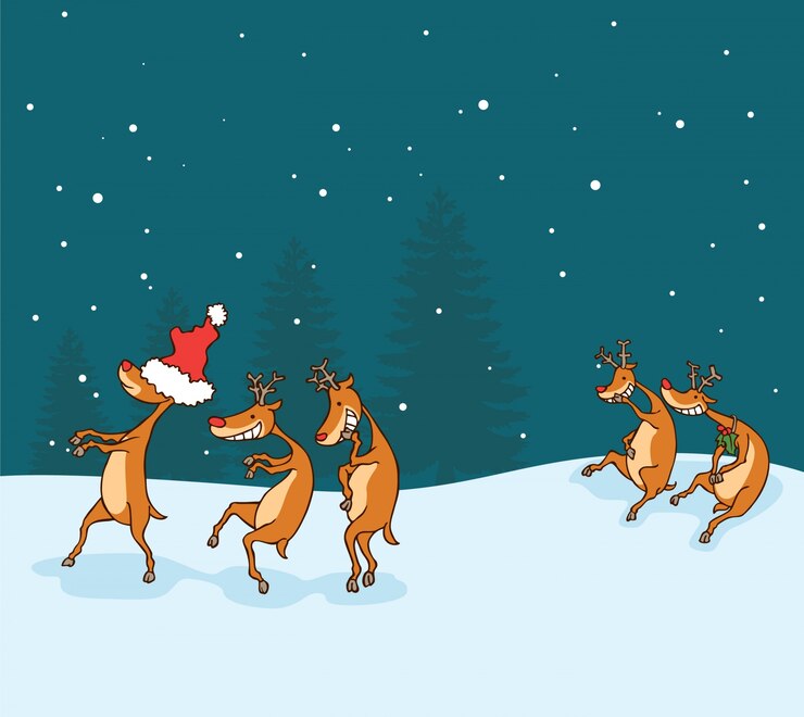 Deer Playing Blindfold Game