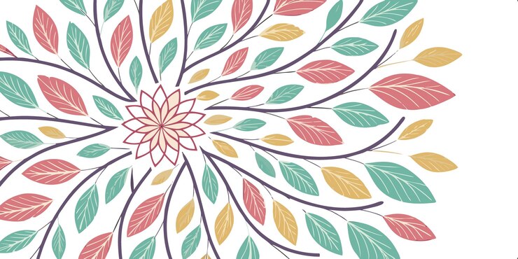 Vettore delicate floral and leaf arrangement in pastel tones