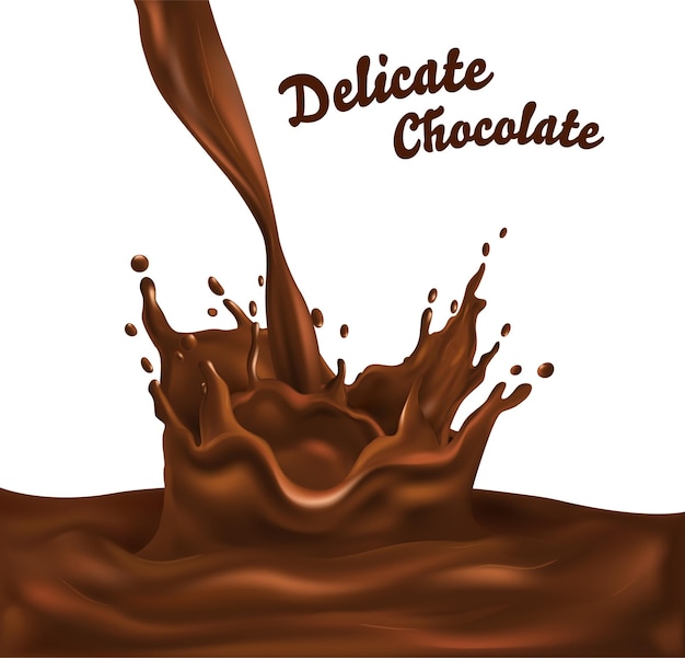 Delicato illustrazione al cioccolato