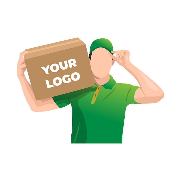 Delivery Courier che trasporta i pacchetti in modo efficiente in città