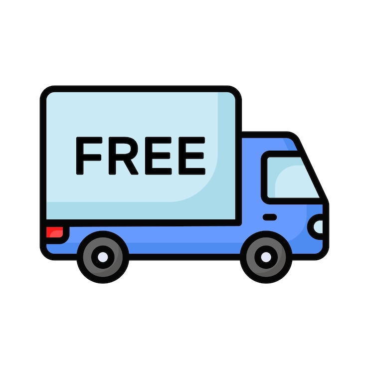 Vettore delivery van spedizione gratuita icona vettoriale del camion di consegna per app e siti web
