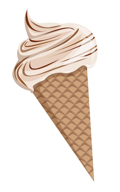 delizioso cono gelato vettoriale