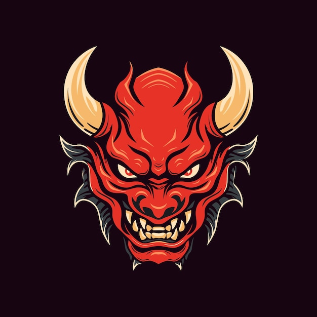 Demon Devil mascotte e logo Esport