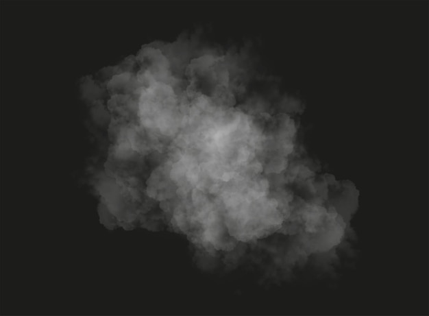 Densa nuvola di fumo sullo sfondo buio