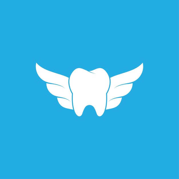 Denti Denti Dentista Odontoiatria dentale con design del logo delle ali