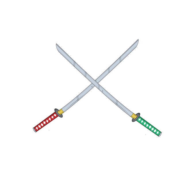 design a due spade adatto per simboli e disegno vettoriale spada clipart