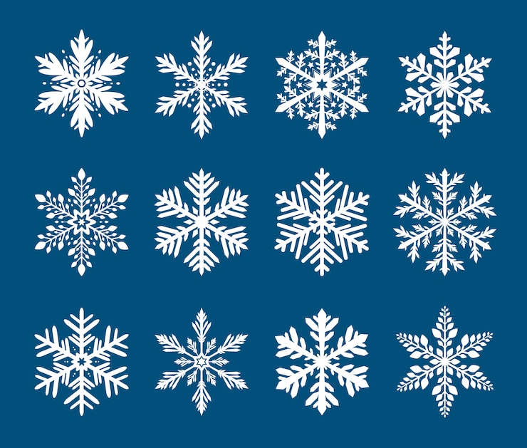 Design a fiocco di neve per Natale e stagione invernale