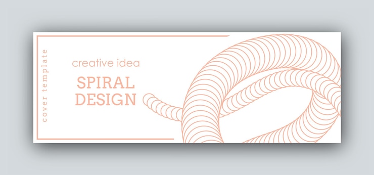 Vettore design a spirale il modello della nuova tendenza copre banner manifesti brochure riviste idea creativa del catalogo interior design e decorazione