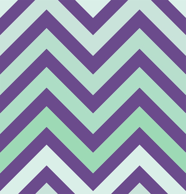 Design a zigzag verde menta senza cuciture su sfondo viola. illustrazione vettoriale