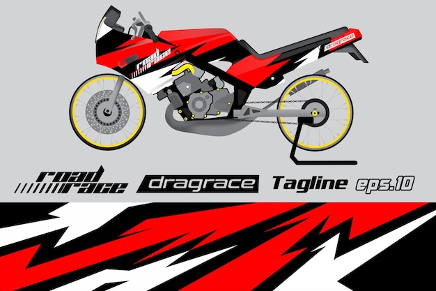 design adesivo avvolgente per moto da corsa