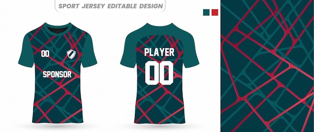 Design anteriore e posteriore della maglia sportiva di alta qualità per la sublimazione