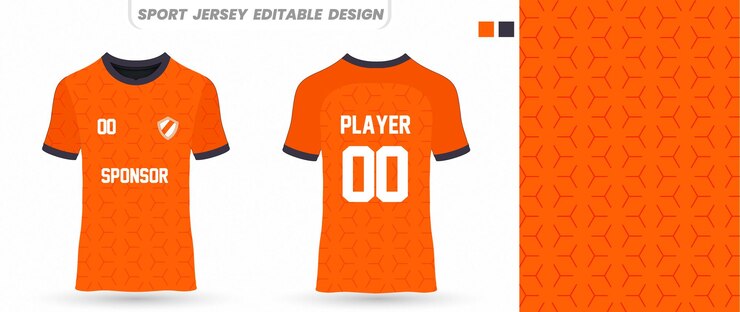 design anteriore e posteriore della maglia sportiva premium per la stampa