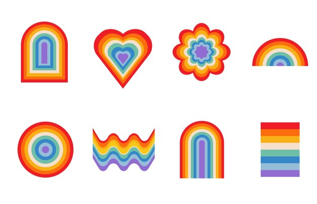 Design artistico per adolescenti retrò anni '70 e '80 in stile pop e groovy