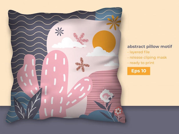 Design astratto alla moda per la produzione di stampa di cuscini