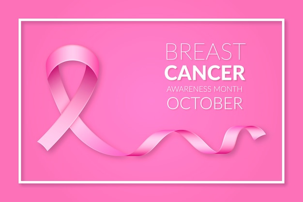 Design banner mese di consapevolezza del cancro al seno