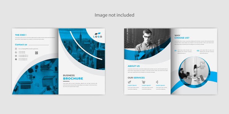 Design brochure creativo astratto bifold