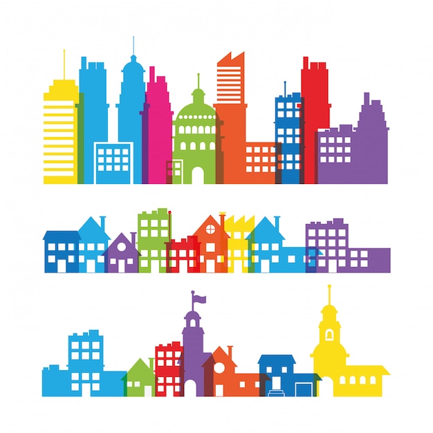Design City Skyline, illustrazione vettoriale