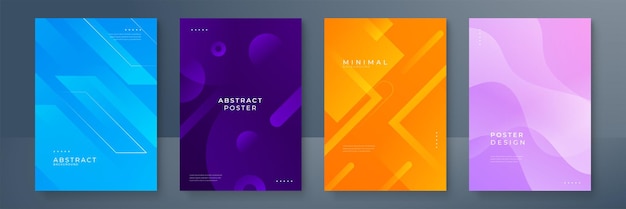 Design colorato astratto per il modello di poster sulla pagina di destinazione e presentazione del volantino del sito web di banner sullo sfondo del web