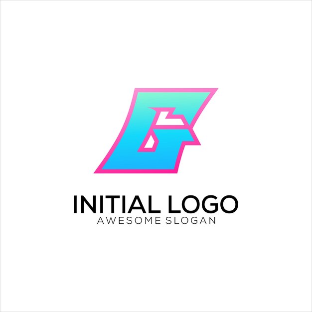 Design colorato gradiente logo iniziale G