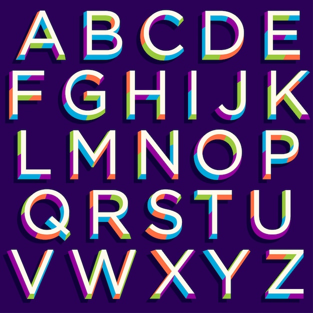 Design colorato tipografia moderna