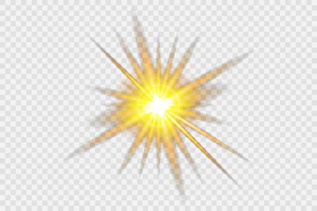 Design con effetti di luce speciale traslucido con lente solare frontale in oro astratto