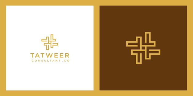 Design con logo modello lettera T