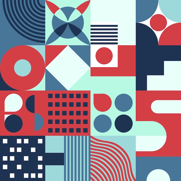 Design con motivi senza cuciture Ispirazione da Memphis Art