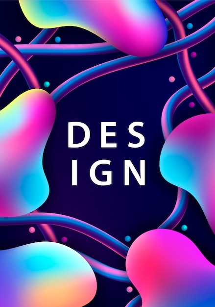 Design creativo con forme in plastica 3d.