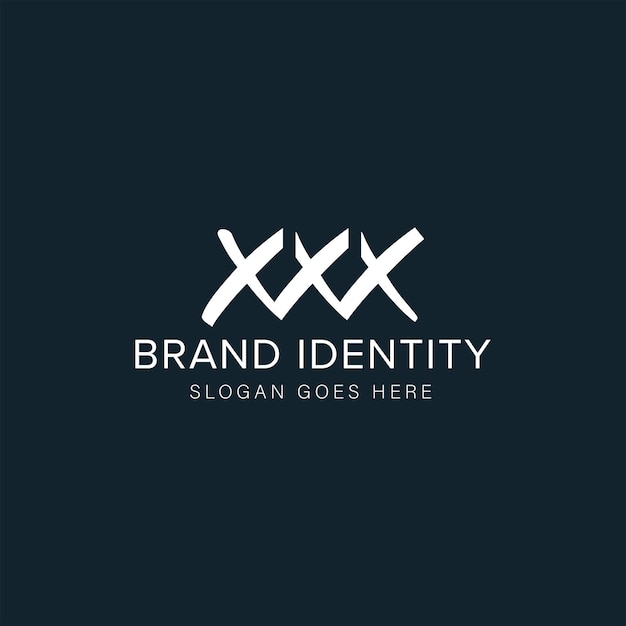 Design creativo del logo monogramma lettera XXX