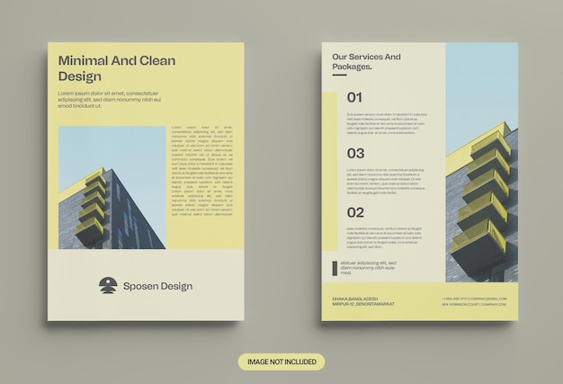 Design creativo del volantino dell'opuscolo