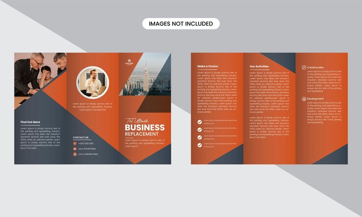 Design creativo di brochure bifold vettoriale