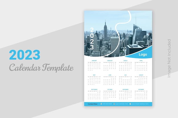 Design creativo e moderno colorato del calendario del nuovo anno 2023