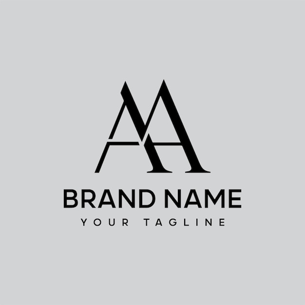 Design dei concetti del logo vettoriale delle lettere AA