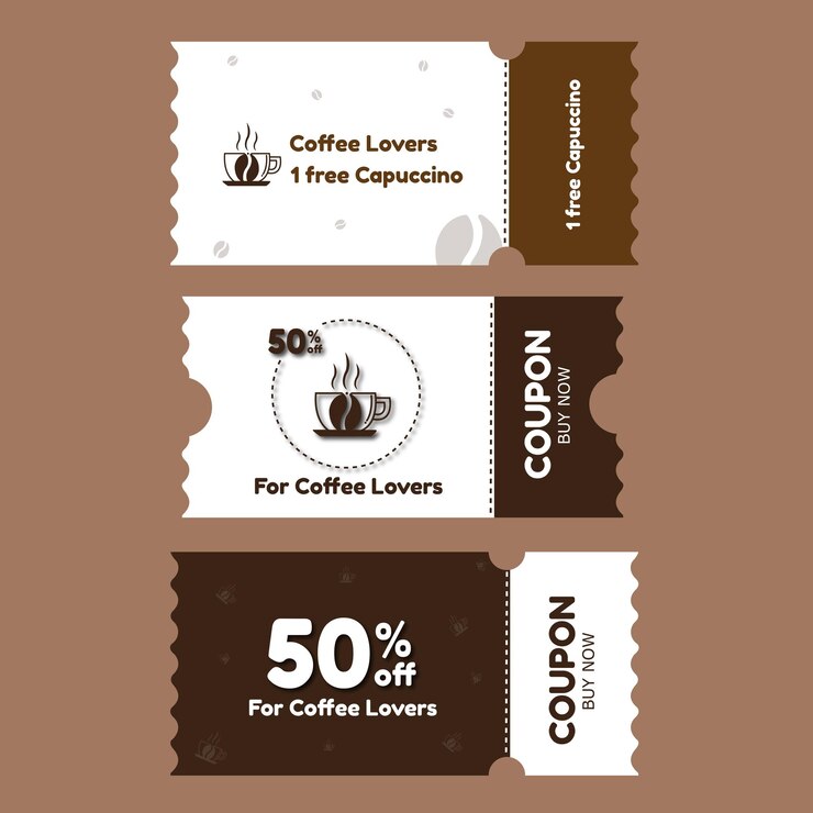 design del buono d'acquisto del caffè per gli amanti del caffè